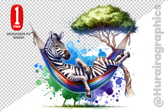 Cute Zebra Clipart - PNG File Product Image 1