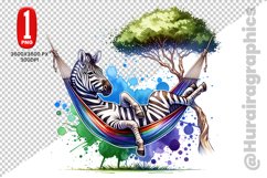 Cute Zebra Clipart - PNG File Product Image 1