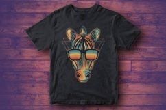 Zebra colorful wearing a eyeglasses vector illustration Product Image 2