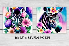 Zebra sublimation design tumbler wrap 20 Oz, zebra tumbler wrap, flower zebra sublimation PNG, animals tumbler design wrap.