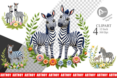 Zebra Embroidery Clipart Product Image 1