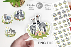 Zebra Embroidery Sticker Product Image 1