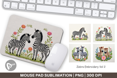 Mouse Pad Zebra Embroidery Product Image 1
