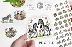Zebra Embroidery Sticker Product Image 1