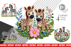 Zebra Embroidery Clipart Product Image 1