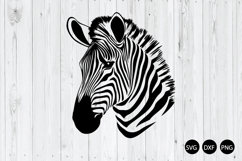 Zebra Head SVG, Wild Zebra SVG, Animal Head SVG Product Image 1
