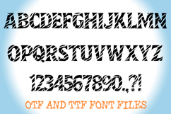 Zebra Stripe Print Alphabet Lettering ABC Text Font OTF Product Image 2