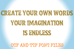 Zebra Stripe Print Alphabet Lettering ABC Text Font OTF Product Image 3