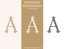 A Monogram Logo, Elegant Initial Monogram Product Image 5