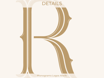 R Monogram Logo, Elegant Initial Monogram Product Image 4
