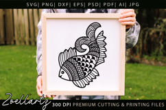 Zentangle Fish SVG PNG Mandala Fish Art Fishing Camping SVG Product Image 3