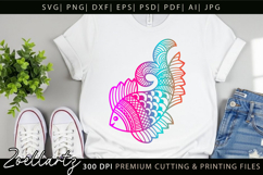 Zentangle Fish SVG PNG Mandala Fish Art Fishing Camping SVG Product Image 9