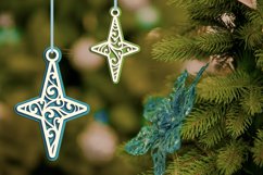 zentangle layered star ornaments