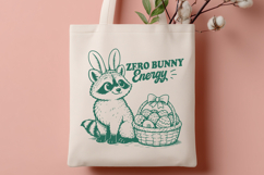 Funny Easter Raccoon SVG - Zero Bunny Energy Cute Animal PNG Product Image 3