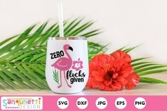 Zero Flocks given Flamingo SVG on a tumbler 