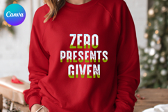 Zero presents given Christmas Canva Frame Shirt Design Product Image 1