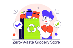 10 Zero Waste Grocery Store Illustration Product Image 4