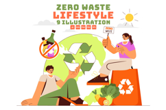 9 Zero Waste Lifestyle Illustration Product Image 1