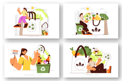 9 Zero Waste Lifestyle Illustration Product Image 3