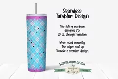 Highland Cow Flamingo Floatie 20 oz Seamless Tumbler Wrap Product Image 3