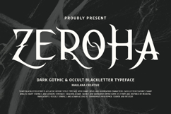 Zeroha Dark Gothic Occult Blackletter Typeface Product Image 1