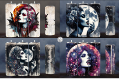 4 Vampire Seamless Tumbler Sublimation, 20 oz Tumbler Wrap Product Image 2