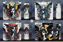 4 Vampire Seamless Tumbler Sublimation, 20 oz Tumbler Wrap Product Image 2