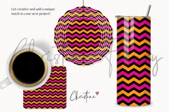 Pink Orange Chevron Halloween Pattern | Cute Halloween Paper Product Image 3