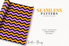 Orange Purple Chevron Halloween Pattern | Cute Halloween Product Image 2