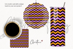 Orange Purple Chevron Halloween Pattern | Cute Halloween Product Image 3