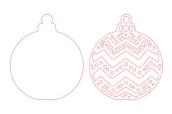 Zigzag Pattern Laser Cut Design Product Image 2