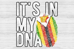 It's in my DNA Zimbabwe Flag Fingerprint PNG Sublimation Product Image 1