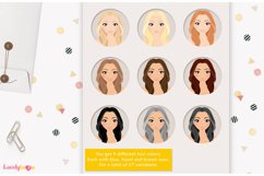 Wreath farmhouse decor girl character clipart, Zinnia LVS39 Product Image 2