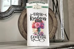 Zinnias In Jars Sublimation Kitchen Dish Towel PNG Designs Product Image 3