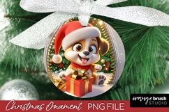 3d Christmas Ornament Sublimation, Smashed Wall Dog Ornament Product Image 1