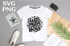 Wife mom boss quote Svg Png Product Image 2