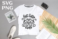 Best sister ever quote Svg Png Product Image 3