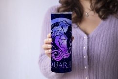 Aquarius Tumbler Wrap | Zodiac 20 oz PNG Design | PNG Files Product Image 2