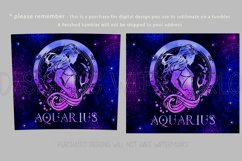 Aquarius Tumbler Wrap | Zodiac 20 oz PNG Design | PNG Files Product Image 3
