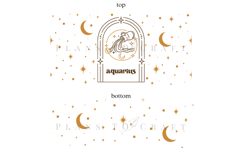 Zodiac 40oz tumbler wrap SVG featuring celestial and astrology-inspired artwork, suitable for customizing handled tumblers with Cricut and Silhouette using ready-to-use SVG, PNG, EPS, and DXF files.