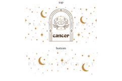 Zodiac 40oz tumbler wrap SVG featuring celestial and astrology-inspired artwork, suitable for customizing handled tumblers with Cricut and Silhouette using ready-to-use SVG, PNG, EPS, and DXF files.