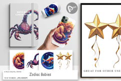 Digital Paper Zodiac Babies Product Image 1