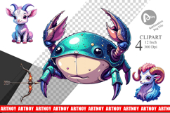 Zodiac Babies Clipart Product Image 1
