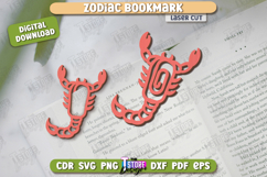 Zodiac Bookmark Laser Cut | Scorpio | Astrology | CNC File Product Image 1