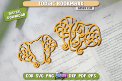 Zodiac Bookmark Laser Cut | Aries Sign| Astrology | CNC File Product Image 1
