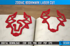 Zodiac Bookmark | Astrology | Zodiac Sign Taurus | CNC File Product Image 1