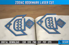 Zodiac Bookmark | Astrology | Zodiac Sign Pisces | CNC File Product Image 1