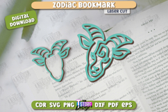 Zodiac Bookmark Laser Cut | Capricorn | Astrology | CNC File Product Image 1
