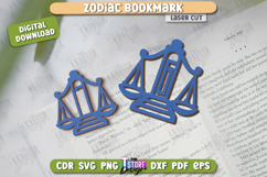 Zodiac Bookmark Laser Cut | Libra Sign| Astrology | CNC File Product Image 1