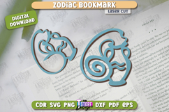 Zodiac Bookmark Laser Cut | Aquarius | Astrology | CNC File Product Image 1